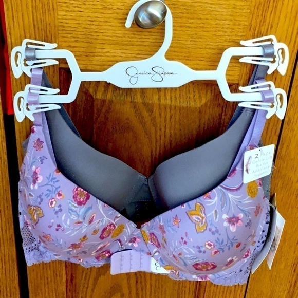 Jessica Simpson 2 bras with gentle lift and flower lace details. 34C NWT - Picture 1 of 16